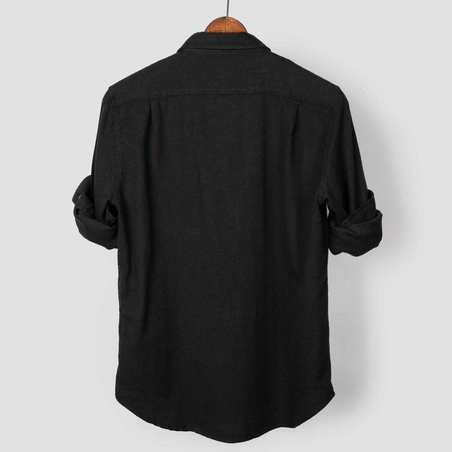 Miles Brushed Flannel Camp Shirt in Dark Olive Herringbone- SLIM FIT