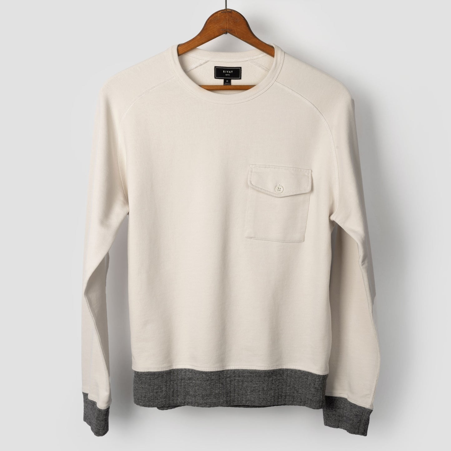 Fields French Terry Pocket Sweatshirt in Natural