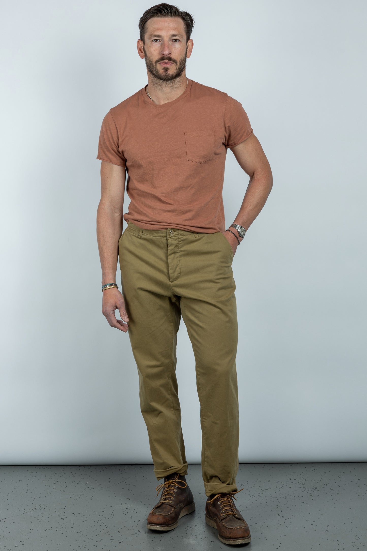 Rivay Garment Dyed Series Chino in Khaki