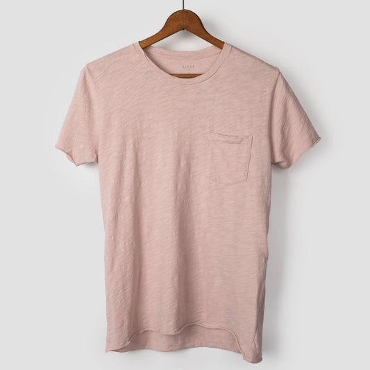 Slub Cotton Pocket Tee in Spitfire Pink