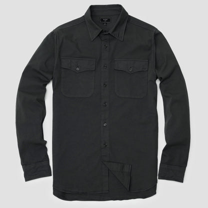 Tarpon Garment Dyed Utility Shirt in Faded Black