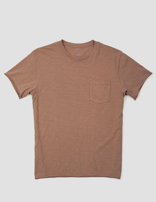 Rivay Men's Cotton Slub T-Shirt Terracotta