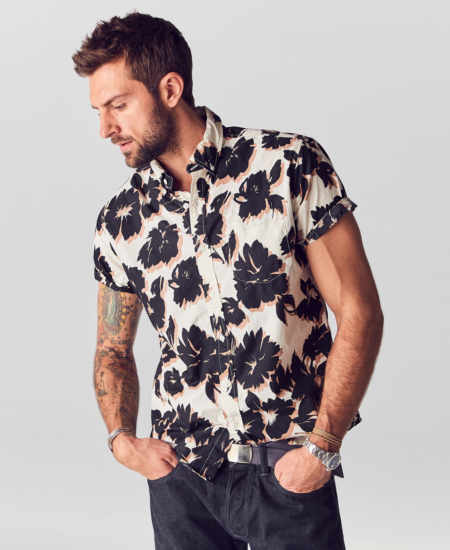 Èze Floral Print Short Sleeve Shirt