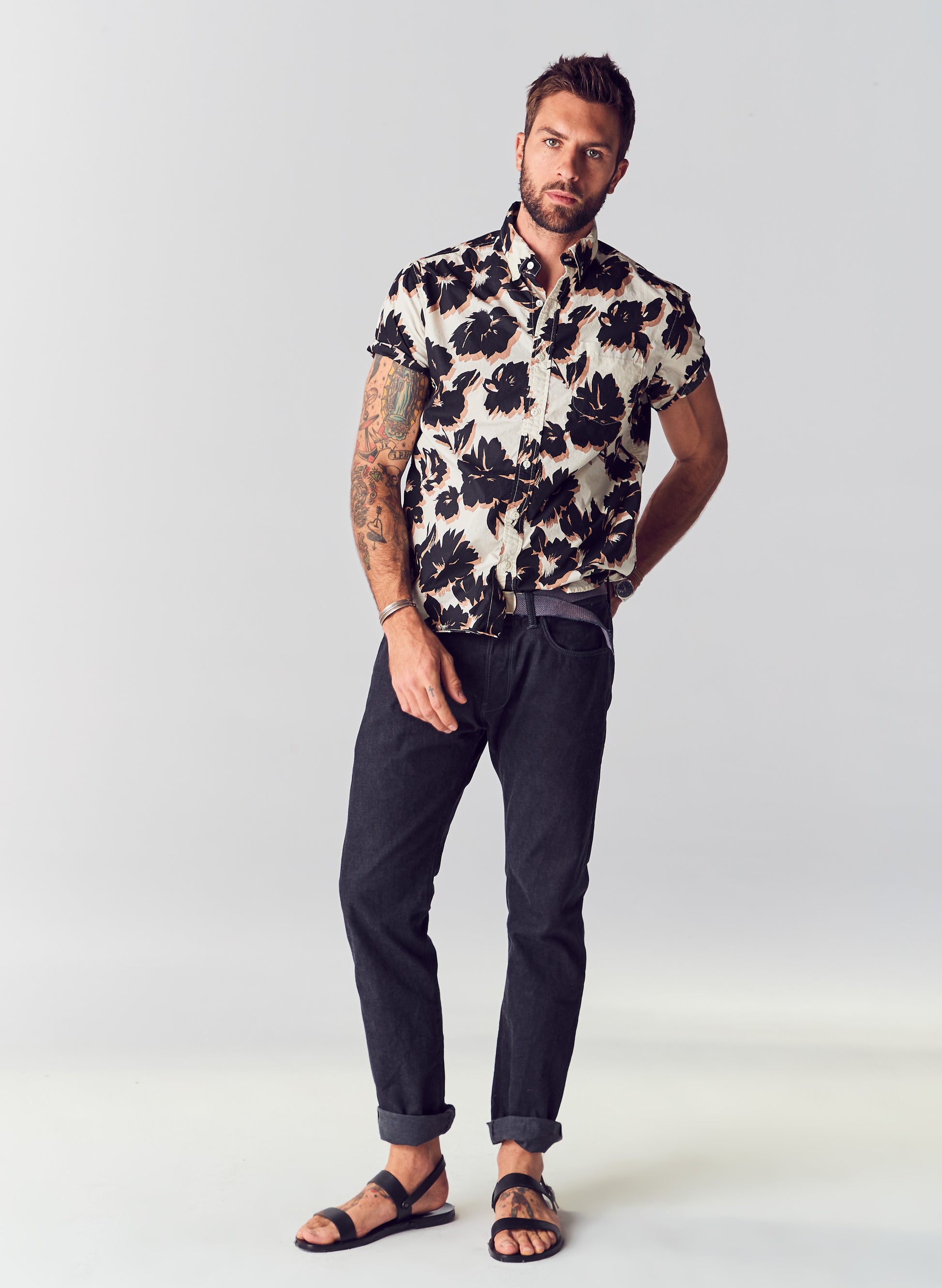 Ike Button-Up Shirt by rofeeak - Men's Short Sleeve Shirts - Afrikrea