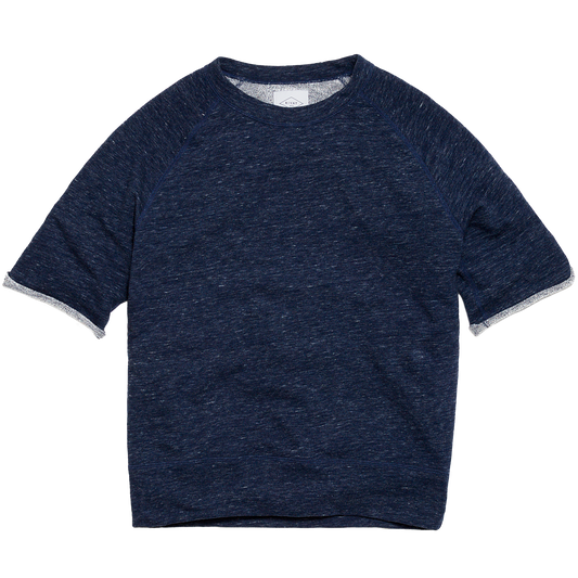 Wilks Cotton French Terry Sweatshirt in Heather Blue